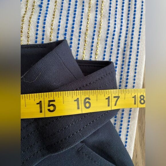 Anthropologie Maeve Tailored Trousers Tie Belt Dark Navy Size 8 - Picture 13 of 16
